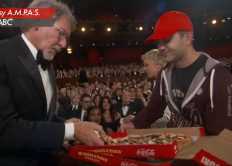 Harrison Ford and pizza